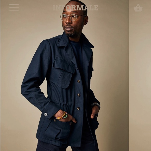 *NEW with tags* Informale jungle jacket navy XS - Picture 1 of 12